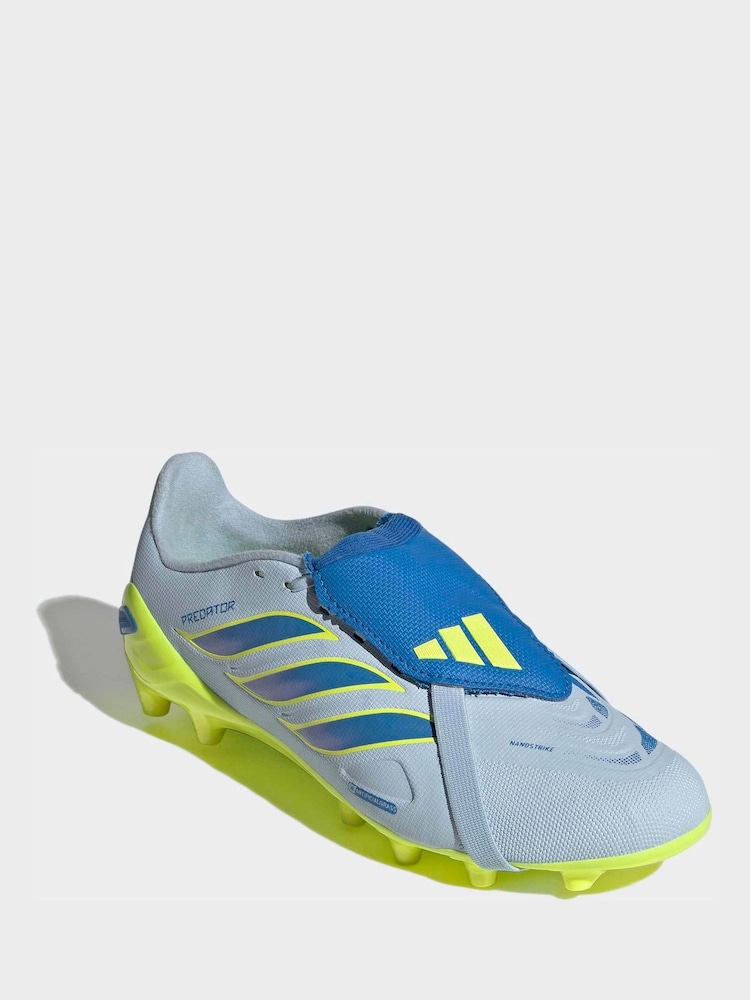 adidas Light Blue Kids Predator League Foldover Tongue Artificial Ground Football Boots - Image 1 of 9