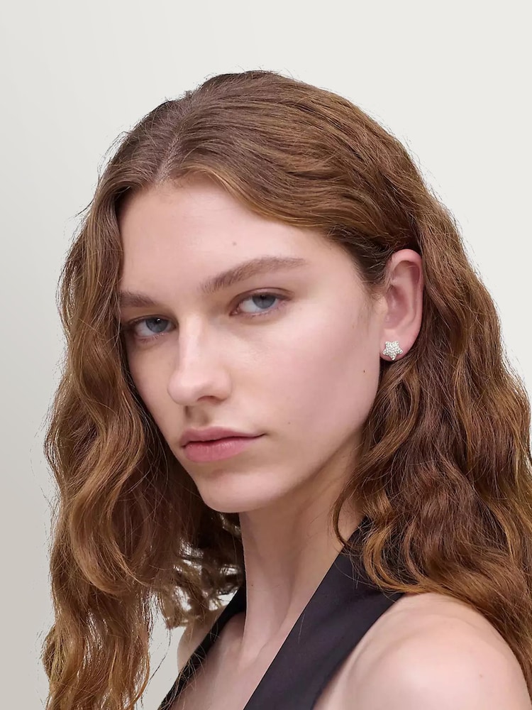 Marc Jacobs Silver Tone Star Pave Stud Earrings - Image 4 of 4 Marc Jacobs Silver Tone Star Pave Stud Earrings - Image 4 of 4