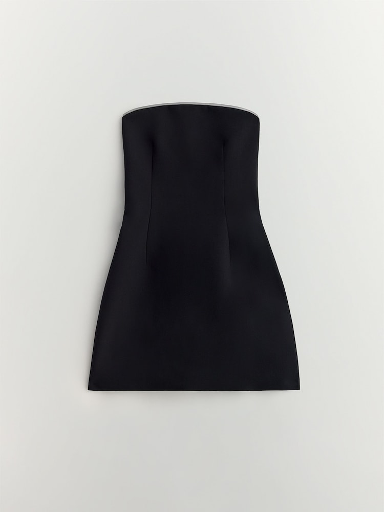 BHOEM Bardot Hourglass Mini Black Dress - Image 6 of 6 BHOEM Bardot Hourglass Mini Black Dress - Image 6 of 6