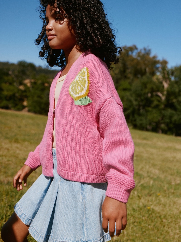 粉紅色檸檬 - 圖案開襟衫（3-16歲） - 圖片 1，共 19