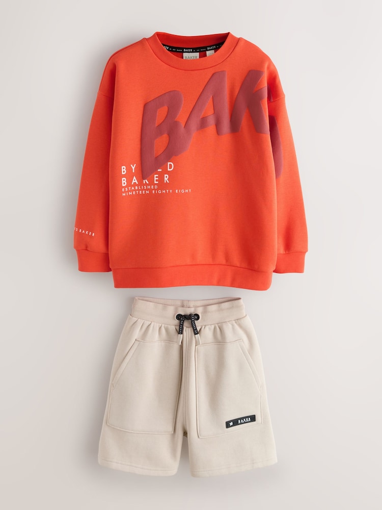 Baker by Ted Baker Oversized Sweatshirt and Shorts Set - Image 1 of 7