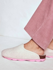 Boden Cream Contrast Sole Mule Slippers - Image 1 of 5