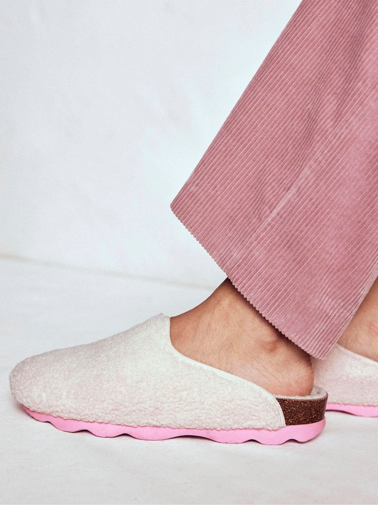 Boden Cream Contrast Sole Mule Slippers - Image 1 of 5