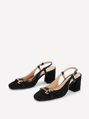 Preto - Boden Iris Snaffle Slingback Heels - Imagem 3 de 5