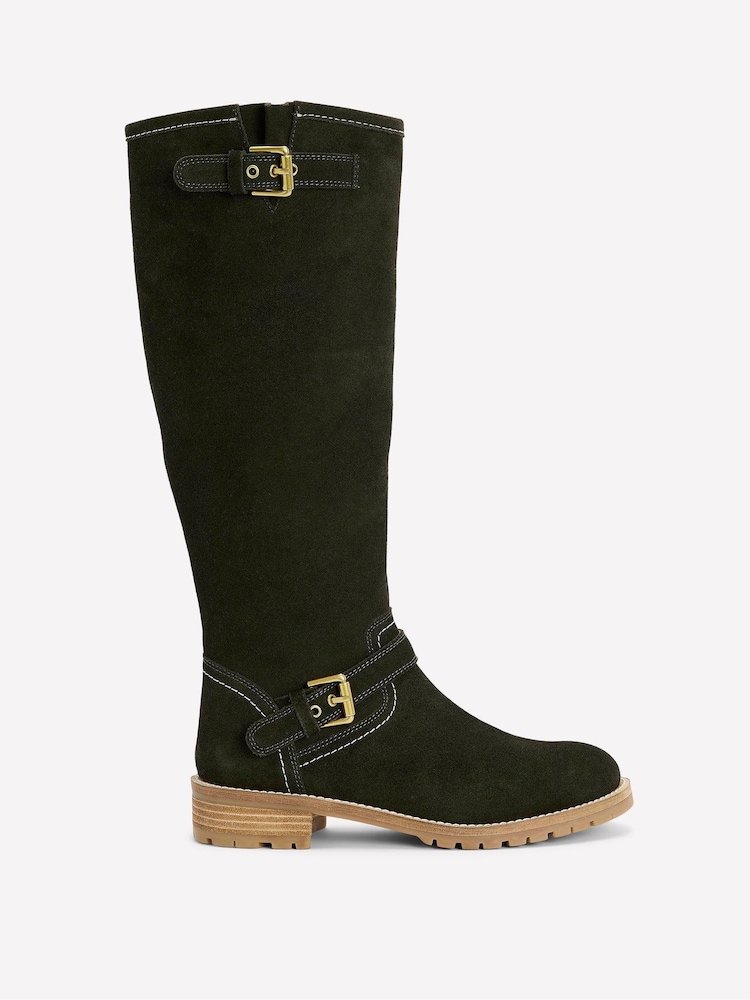 Boden Green Buckle Knee High Boots - Image 2 of 4 Boden Green Buckle Knee High Boots - Image 2 of 4