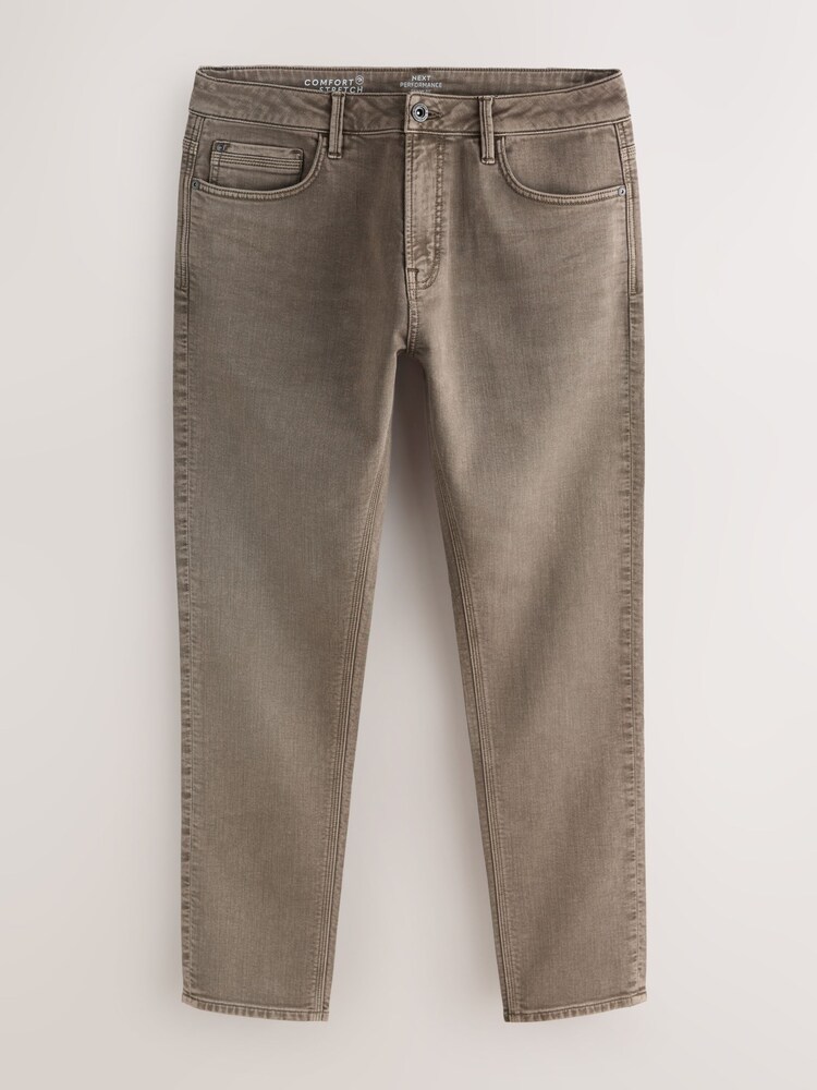 Brown Wash Skinny Fit Comfort Stretch Jeans - Image 1 of 5