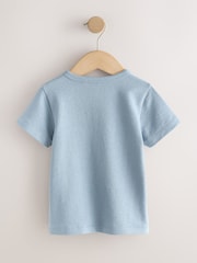Light Blue Short Sleeve Henley Neck T-Shirt (3mths-7yrs) - Image 6 of 8