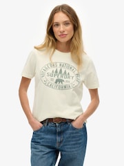 Superdry White Lo-fi Outdoors Relaxed T-Shirt - Image 2 of 5