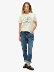 Superdry White Lo-fi Outdoors Relaxed T-Shirt - Image 4 of 5