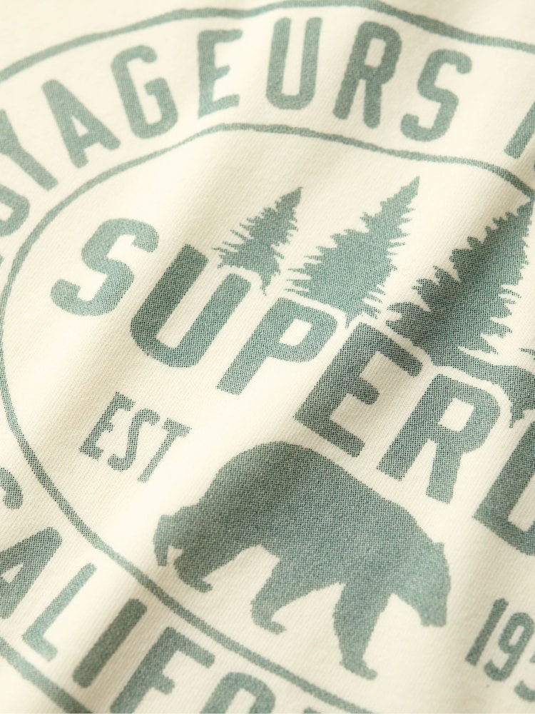 Superdry White Lo-fi Outdoors Relaxed T-Shirt - Image 5 of 5