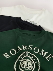 Green Tiger Short Sleeve Graphic T-Shirts 3 Pack (3mths-7yrs) - Image 7 of 7