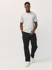 Grey Light Regular Fit Essential Crew Neck Cotton T-Shirt - Image 2 of 7