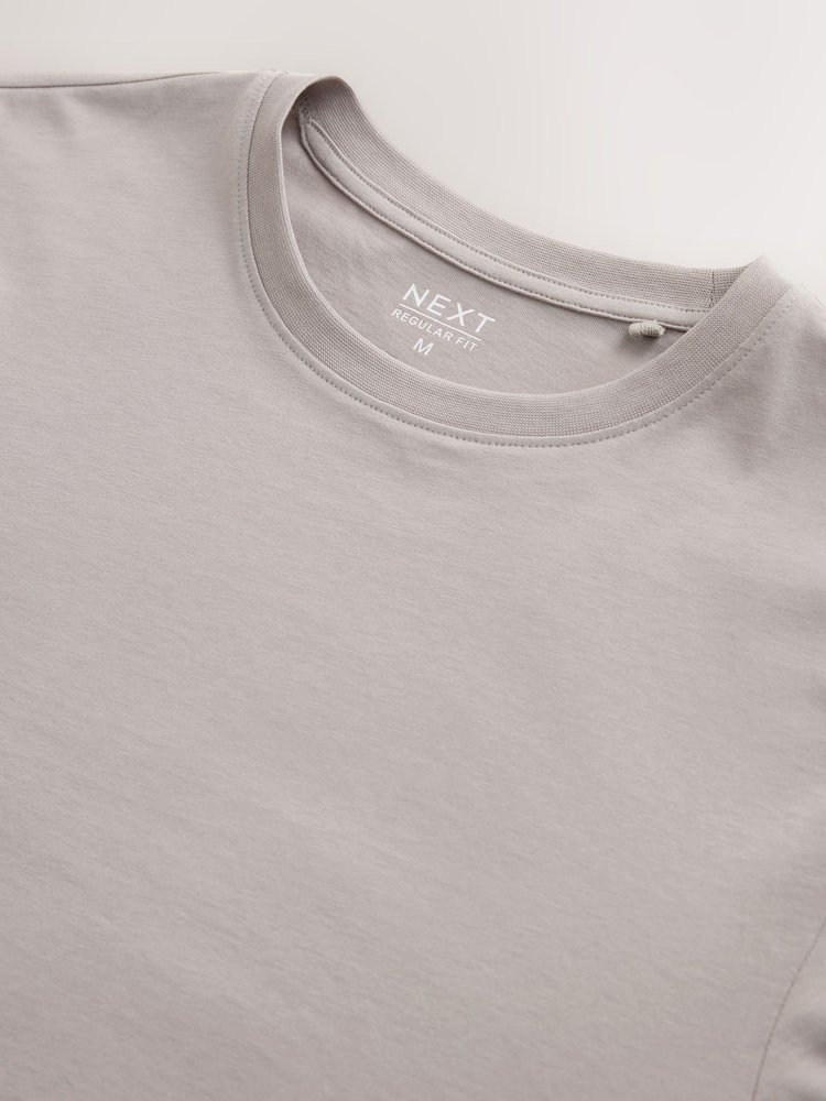 Neutral Regular Fit Essential Crew Neck Cotton T-Shirt - Image 8 of 8