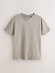 Neutral Relaxed Fit Essential Crew Neck Cotton T-Shirt - Image 5 of 7