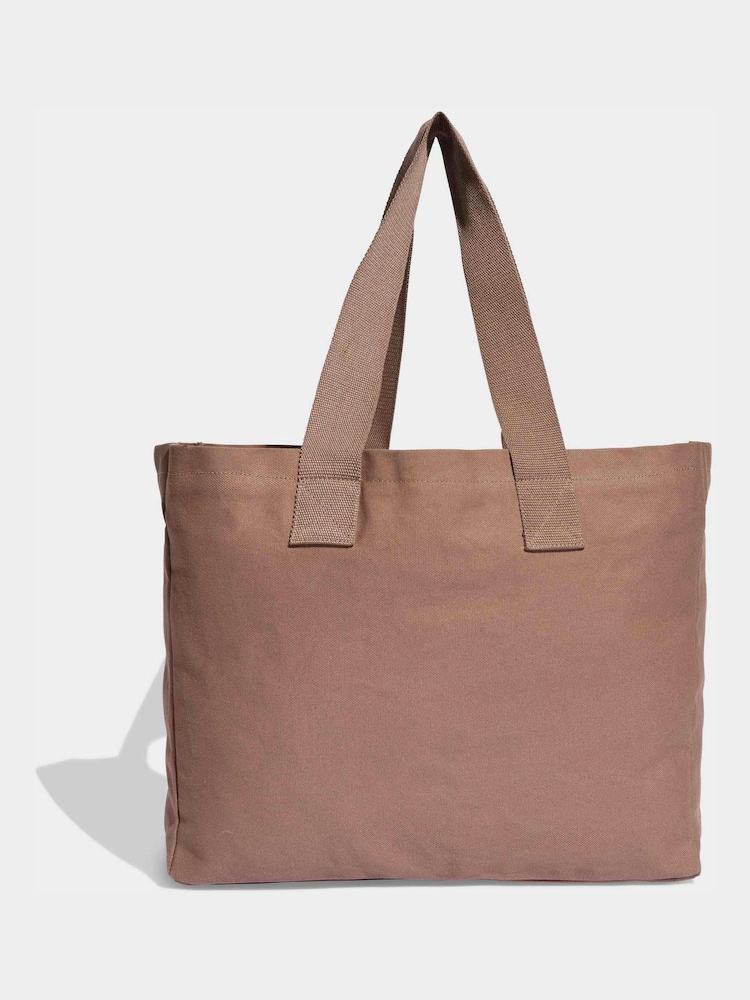 adidas Originals Brown Cotton Canvas Tote Bag - Image 2 of 5