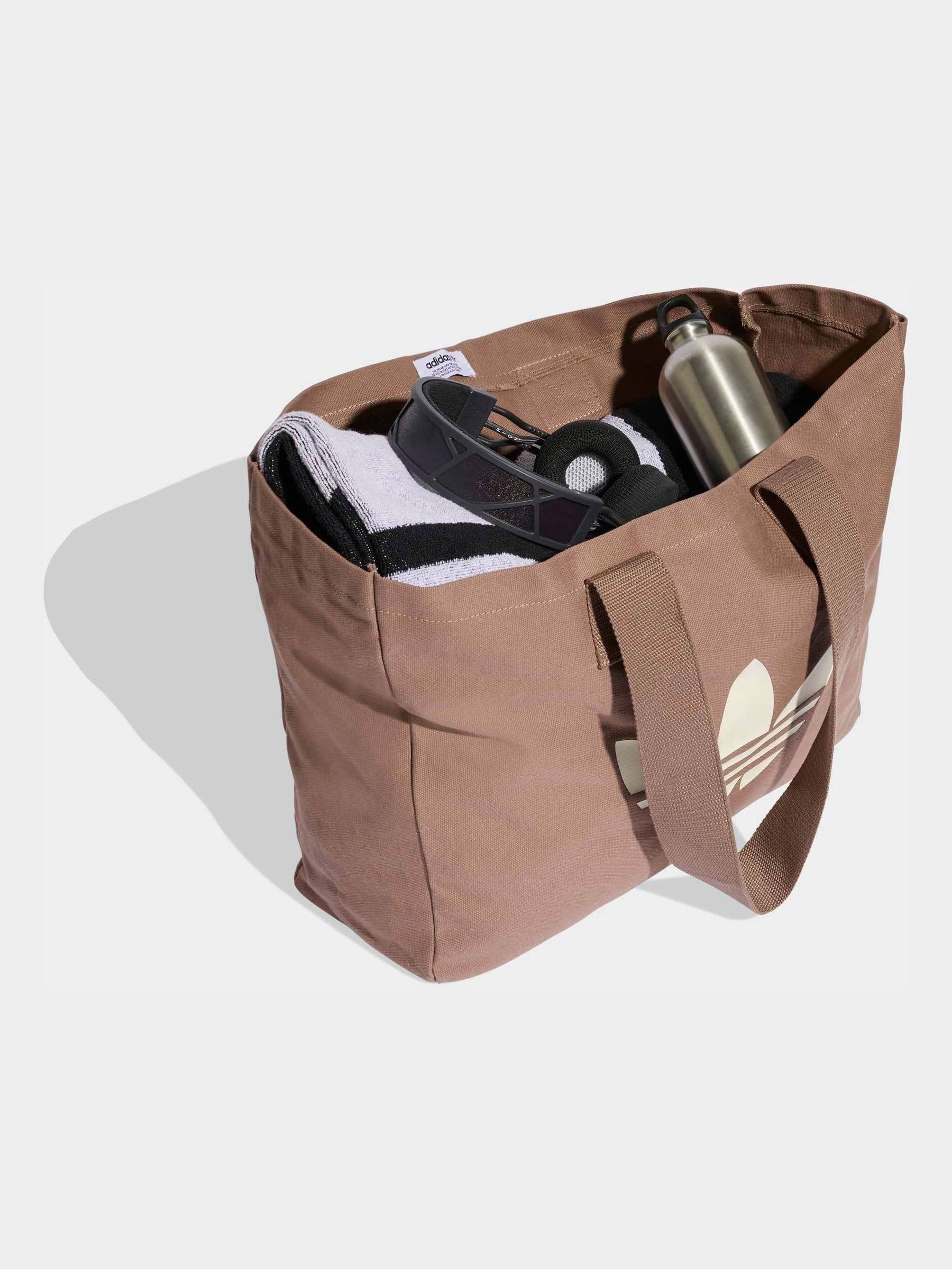 Buy adidas Originals Brown Cotton Canvas Tote Bag from Next USA