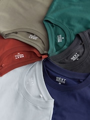 أزرق نيلي - تلبيس قياسي - حزمة من 6 تيشرتات من القطن Essential - صورة 14 من 15