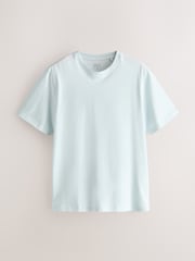 Dusky Pastels Pink/Sage/Aqua/White/Navy/Black Regular Fit Essential Cotton T-Shirts 6 Pack - Image 6 of 9