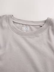 Neutral Flint Relaxed Fit Essential Crew Neck Cotton T-Shirt - Image 6 of 7