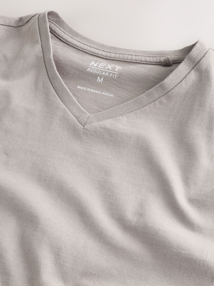 Neutral Regular Fit Essential V-Neck T-Shirt - Image 3 of 3