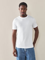 은은한 파스텔톤 핑크/세이지/아쿠아/화이트/네이비/블랙 - 슬림 핏  - 에센셜 코튼 티셔츠 6 팩 - 15의 이미지 5