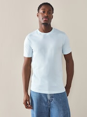 은은한 파스텔톤 핑크/세이지/아쿠아/화이트/네이비/블랙 - 슬림 핏  - 에센셜 코튼 티셔츠 6 팩 - 15의 이미지 6