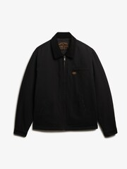 Superdry Black Cotton Canvas Ranch Jacket - Image 6 of 7
