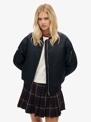 Superdry Blue MA1 Bomber Jacket - Image 1 of 8