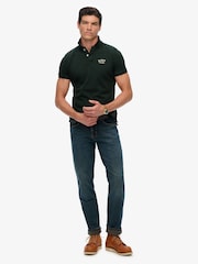 Superdry Green Vintage Athletic Embroidered Polo Shirt - Image 3 of 6