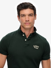 Superdry Green Vintage Athletic Embroidered Polo Shirt - Image 4 of 6
