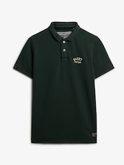 Superdry Green Vintage Athletic Embroidered Polo Shirt - Image 5 of 6