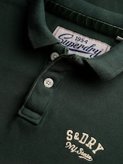 Superdry Green Vintage Athletic Embroidered Polo Shirt - Image 6 of 6