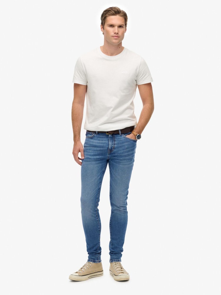 Superdry Blue Vintage Skinny Jeans - Image 1 of 7