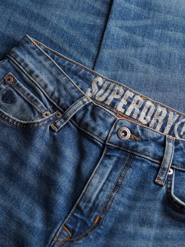 Superdry Blue Vintage Skinny Jeans - Image 7 of 7
