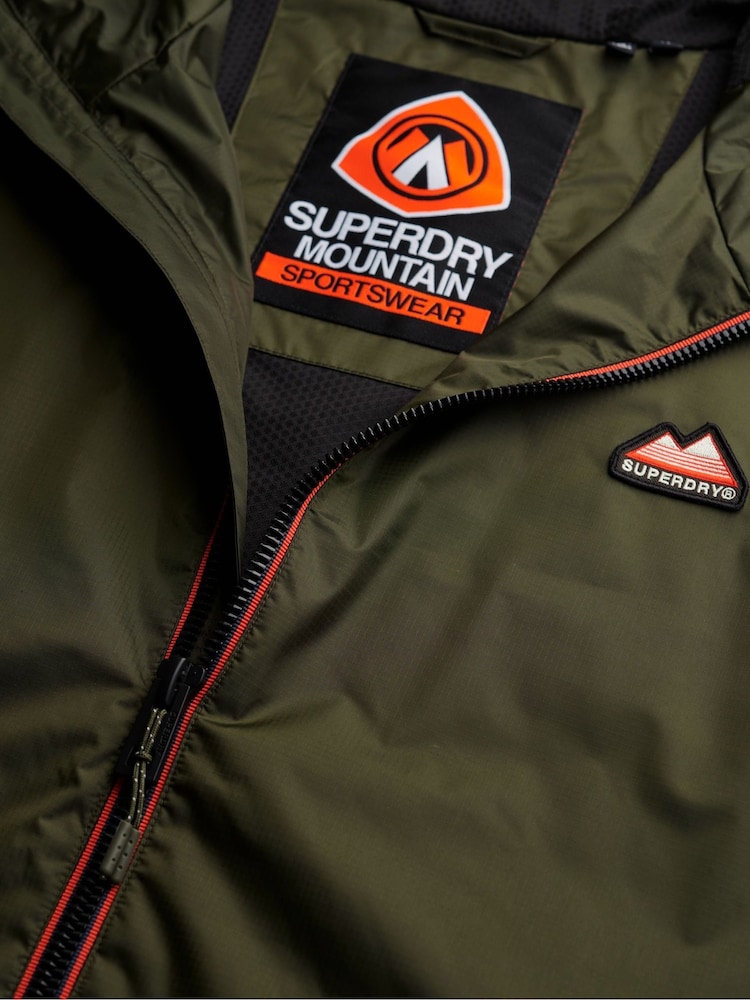 Superdry Brown Colourblock Hooded Puffer Jacket - Image 7 of 7