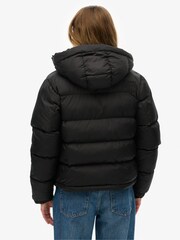 Superdry Black Hooded 5 Baffle Puffer Jacket - Image 4 of 7