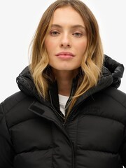 Superdry Black Hooded 5 Baffle Puffer Jacket - Image 6 of 7