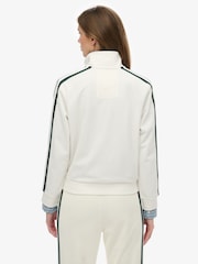 Superdry White Country Club Track Top - Image 4 of 7