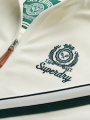 Superdry White Country Club Track Top - Image 7 of 7
