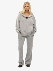 Superdry Grey Athletic Essentials Relaxed Zip Hoodie - Image 5 of 7