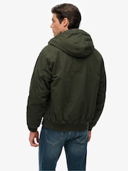 Superdry Green Canvas Surplus Hooded Jacket - Image 3 of 6