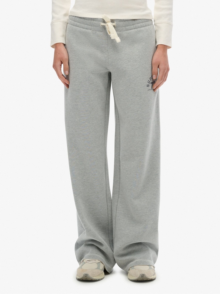 Superdry Grey Athletic Essentials Straight Leg Joggers - Image 1 of 7