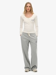Superdry Grey Athletic Essentials Straight Leg Joggers - Image 4 of 7