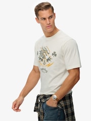Superdry Cream Campaign Souvenir Loose T-Shirt - Image 1 of 6