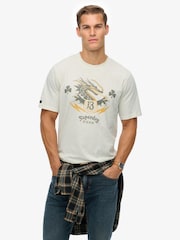 Superdry Cream Campaign Souvenir Loose T-Shirt - Image 3 of 6