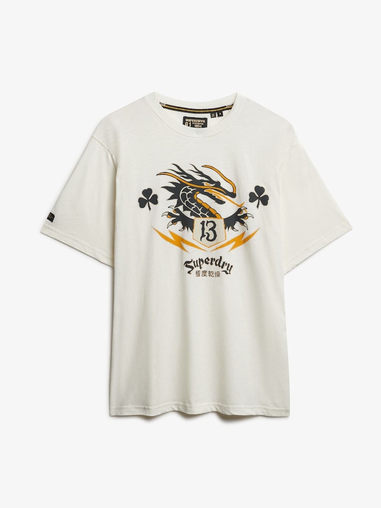 Superdry Cream Campaign Souvenir Loose T-Shirt - Image 6 of 6