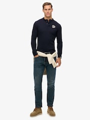 Superdry Blue Vintage Athletic Grandad Top - Image 3 of 5