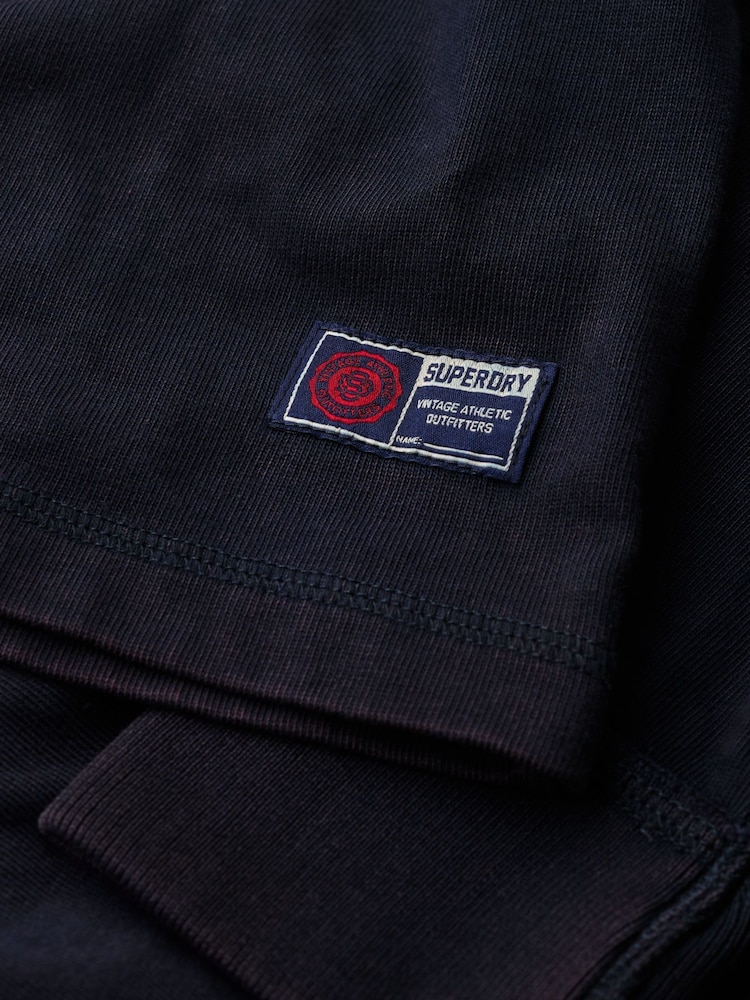 Superdry Blue Vintage Athletic Grandad Top - Image 5 of 5