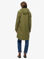 Superdry Green Hooded Longline Shell Parka - Image 2 of 6
