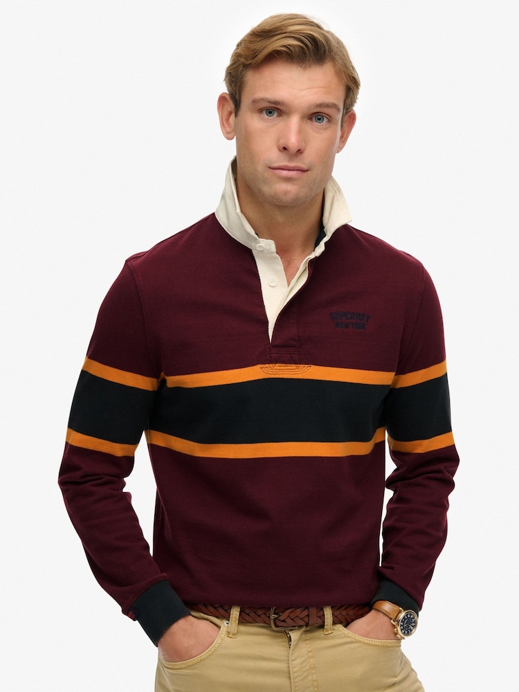 Superdry Vintage Athletic Stripe Rugby Shirt - Imagem 2 de 6